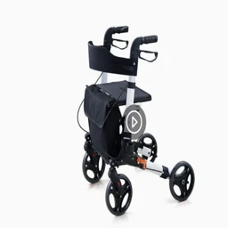 Adjustable Foldable Rollator Walker Mobility Aid for Elderly